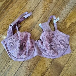 NWT Dream Angels Wicked Unlined Lace Balconette Bra